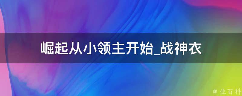 崛起从小领主开始