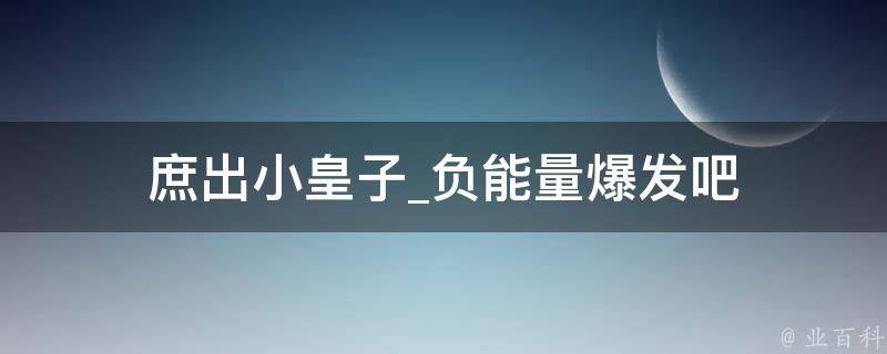 庶出小皇子