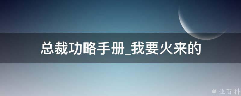 总裁功略手册