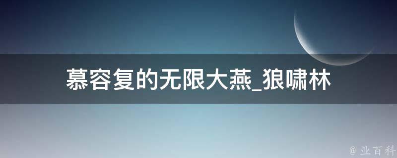 慕容复的无限大燕