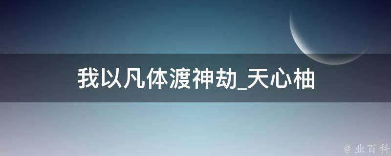 我以凡体渡神劫