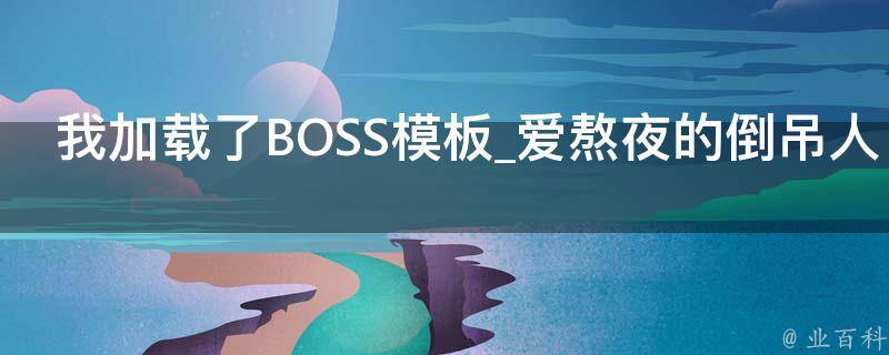 我加载了BOSS模板