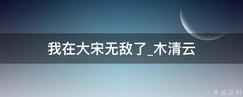 我在大宋无敌了