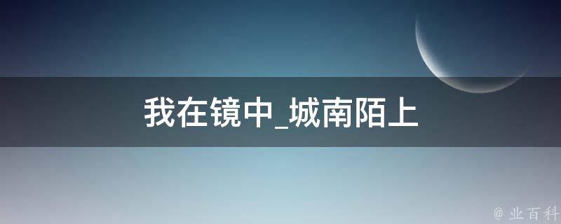 我在镜中