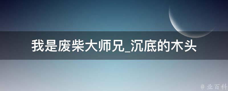 我是废柴大师兄