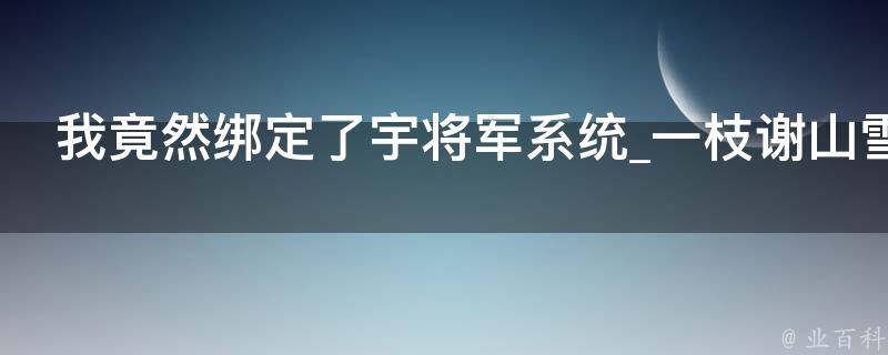 我竟然绑定了宇将军系统