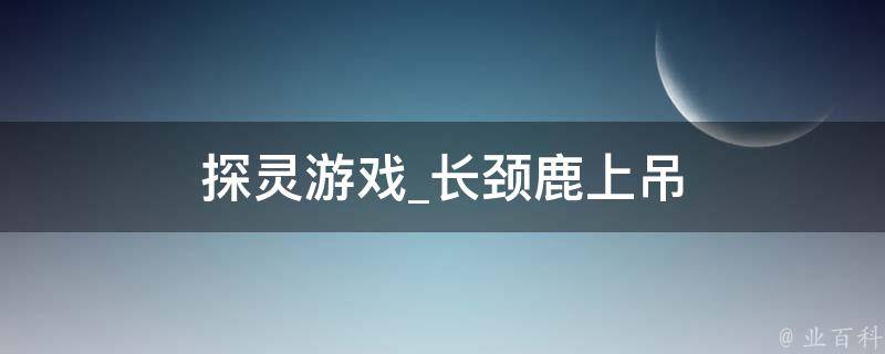 探灵游戏