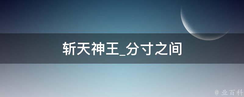 斩天神王