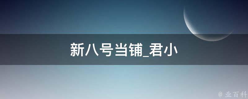 新八号当铺