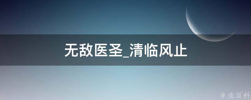 无敌医圣