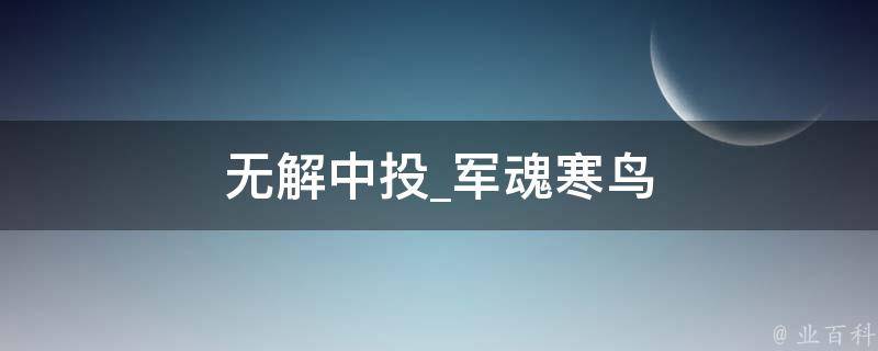 无解中投