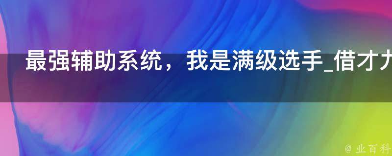 最强辅助系统，我是满级选手