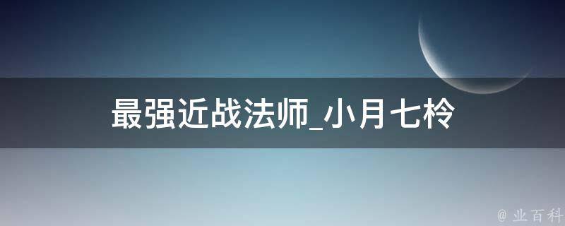 最强近战法师