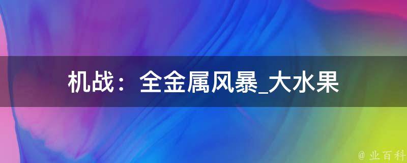 机战：全金属风暴