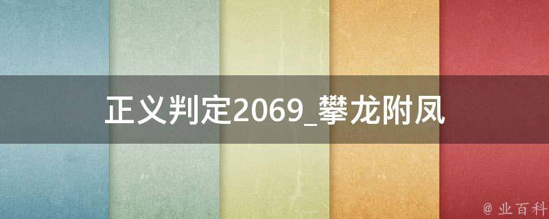 正义判定2069