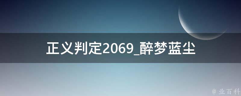 正义判定2069