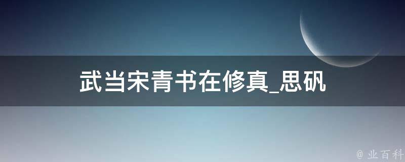 武当宋青书在修真