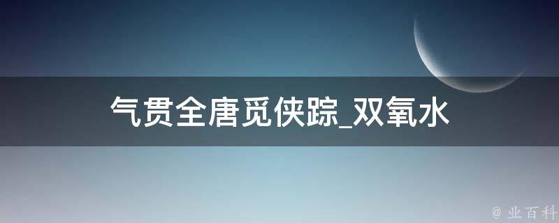 气贯全唐觅侠踪