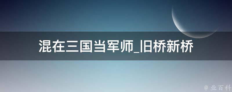 混在三国当军师