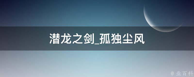 潜龙之剑