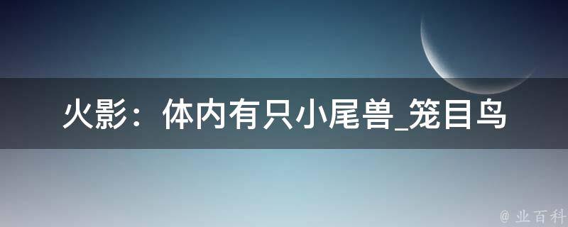 火影：体内有只小尾兽