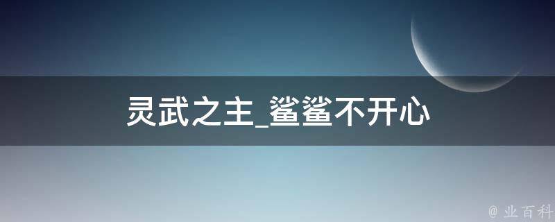 灵武之主