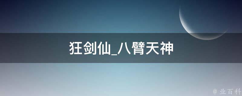 狂剑仙