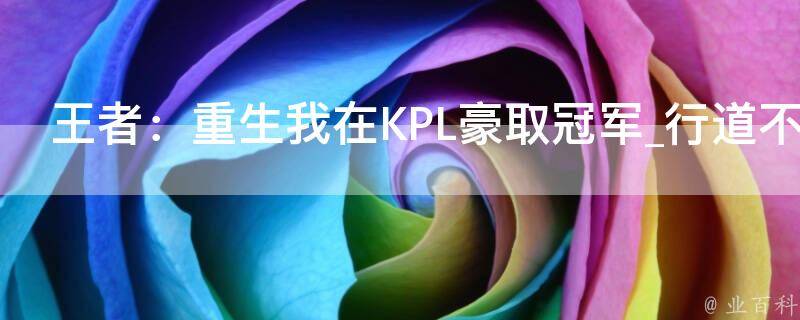 王者：重生我在KPL豪取冠军