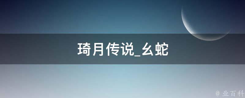 琦月传说