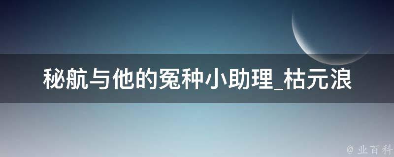 秘航与他的冤种小助理