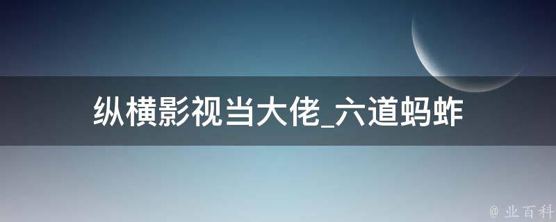 纵横影视当大佬