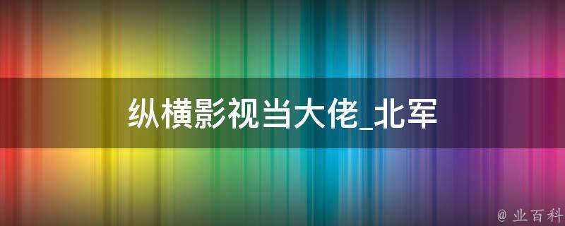 纵横影视当大佬