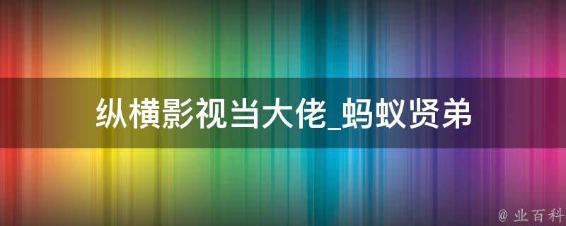 纵横影视当大佬