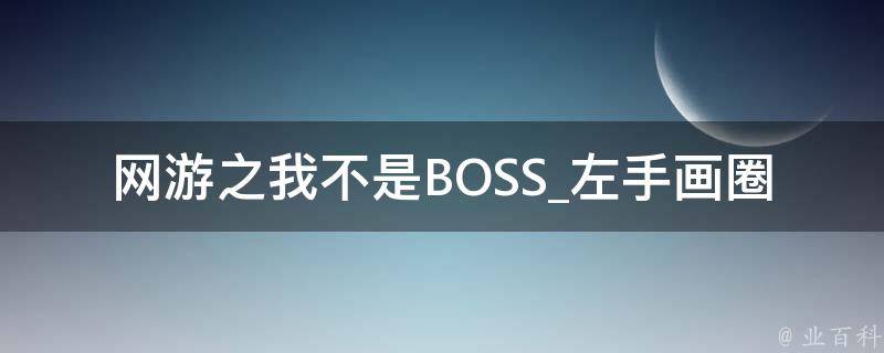 网游之我不是BOSS