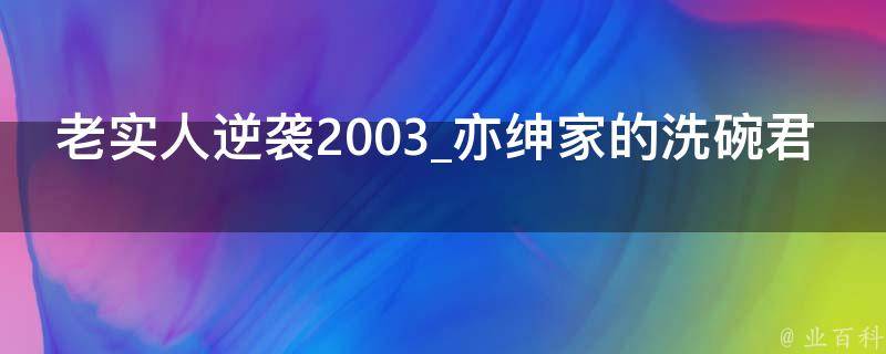 老实人逆袭2003