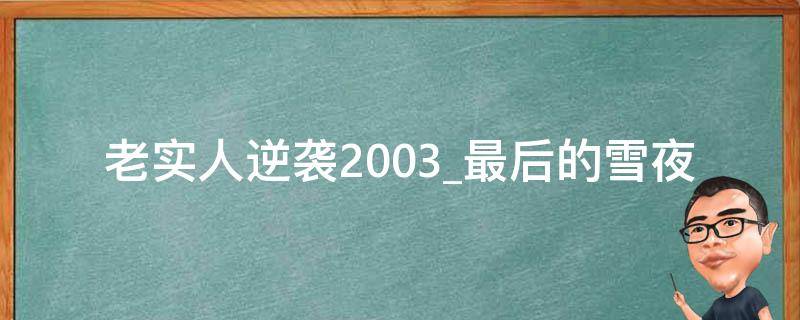 老实人逆袭2003