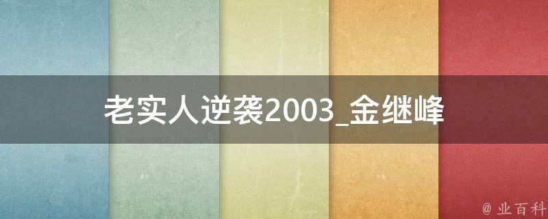 老实人逆袭2003