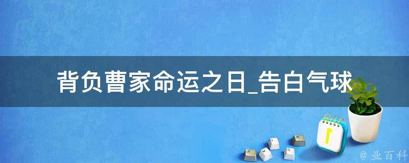 背负曹家命运之日