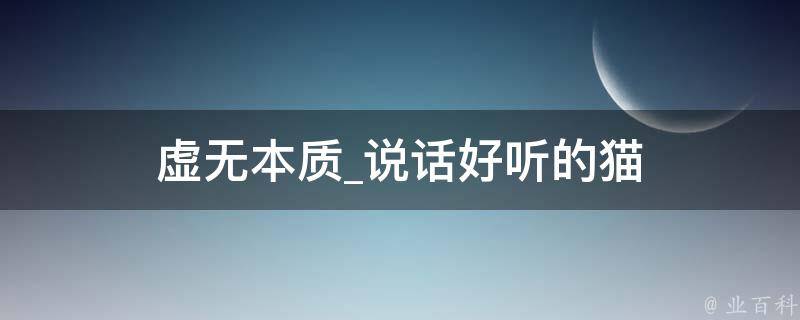 虚无本质