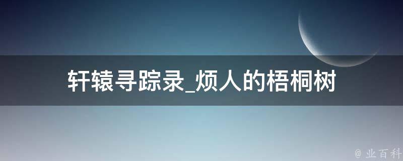 轩辕寻踪录