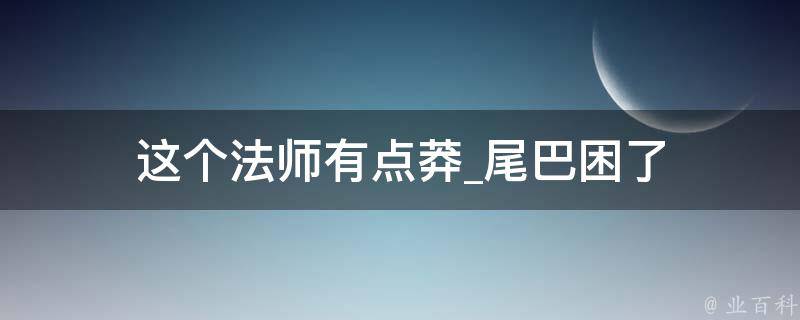 这个法师有点莽