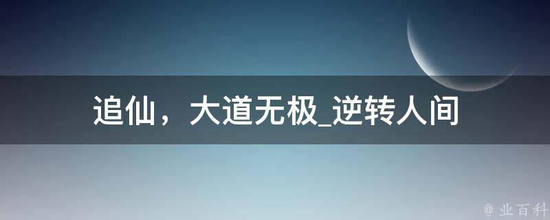 追仙，大道无极