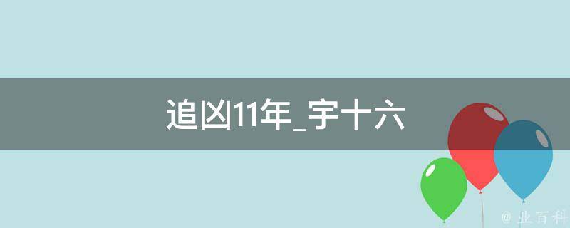 追凶11年