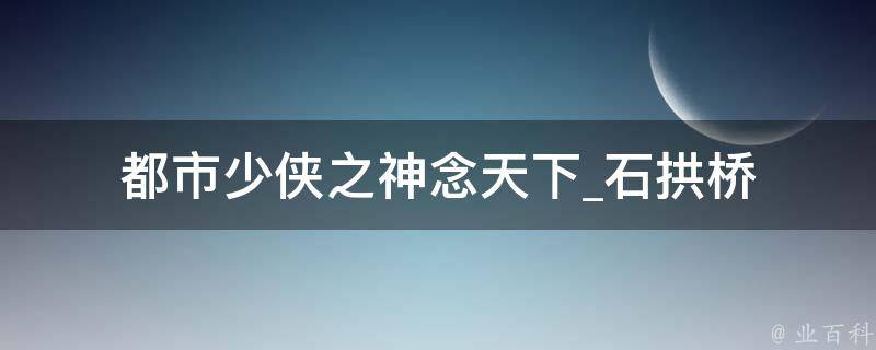 都市少侠之神念天下