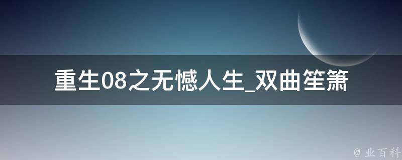 重生08之无憾人生