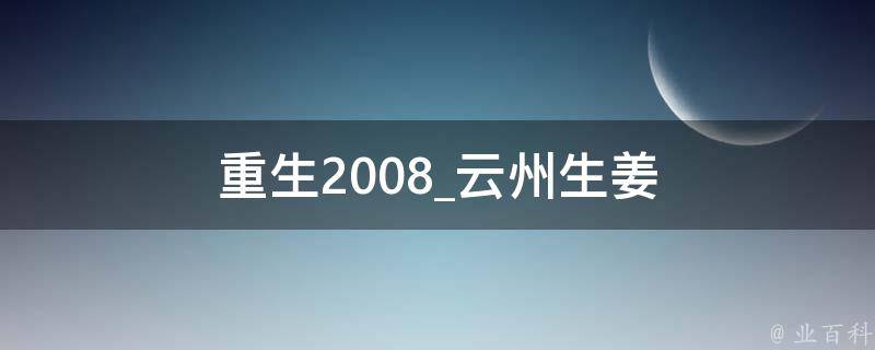 重生2008