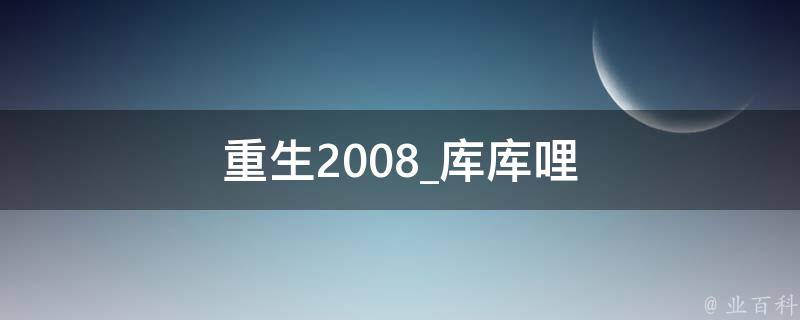 重生2008