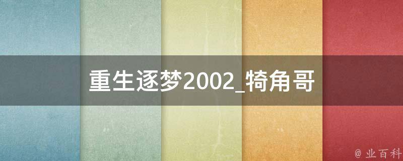 重生逐梦2002