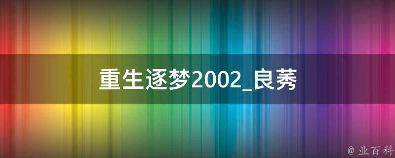 重生逐梦2002