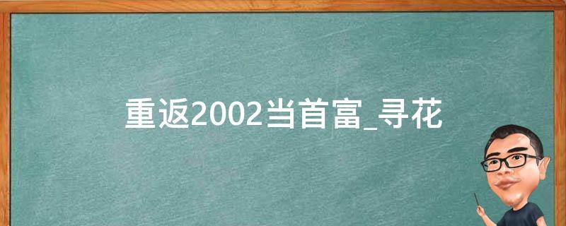 重返2002当首富